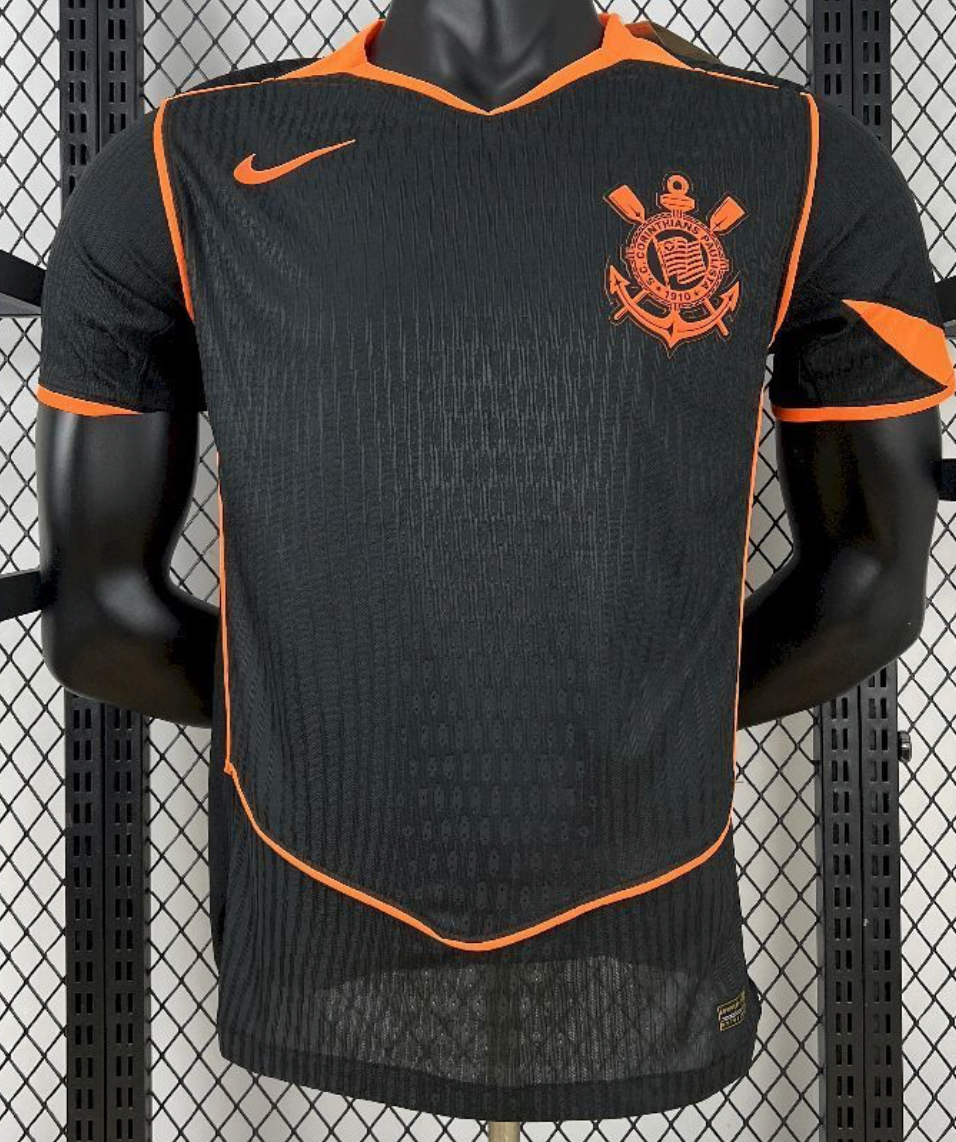Corinthians Player Jersey 2025 - 2026  | Black & Orange Special Re-Edition – KICKOFF