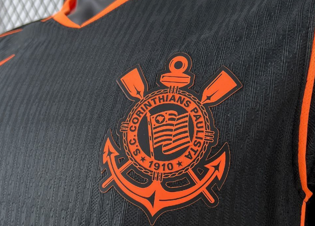 Corinthians Player Jersey 2025 - 2026  | Black & Orange Special Re-Edition – KICKOFF
