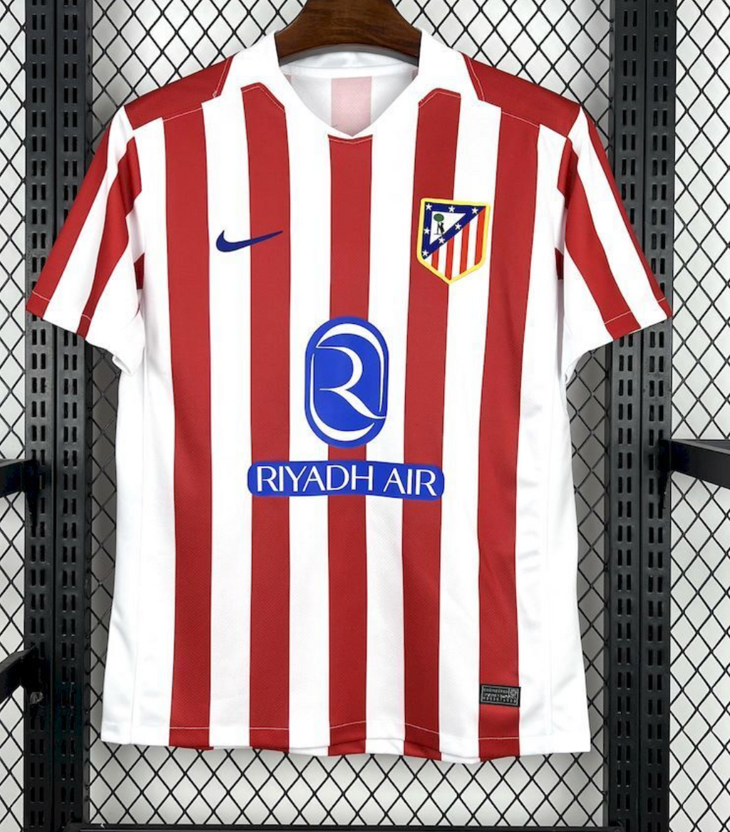 Atlético de Madrid Home Jersey 2025 - 2026 | Red & White Stripes – KICKOFF Football Culture