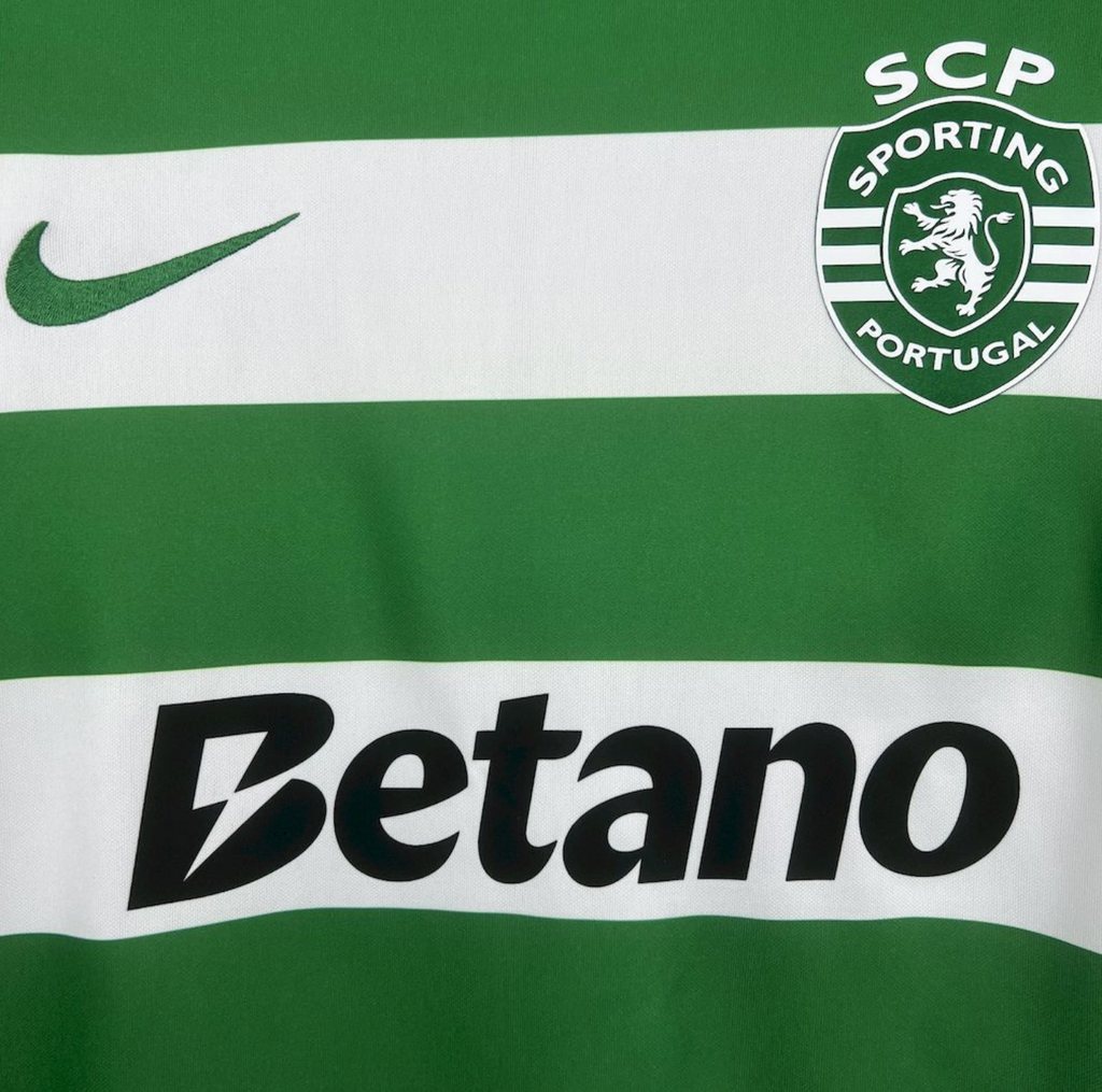 Sporting CP Home Jersey 2025-2026 | Green & White Hoops – KICKOFF Football Culture