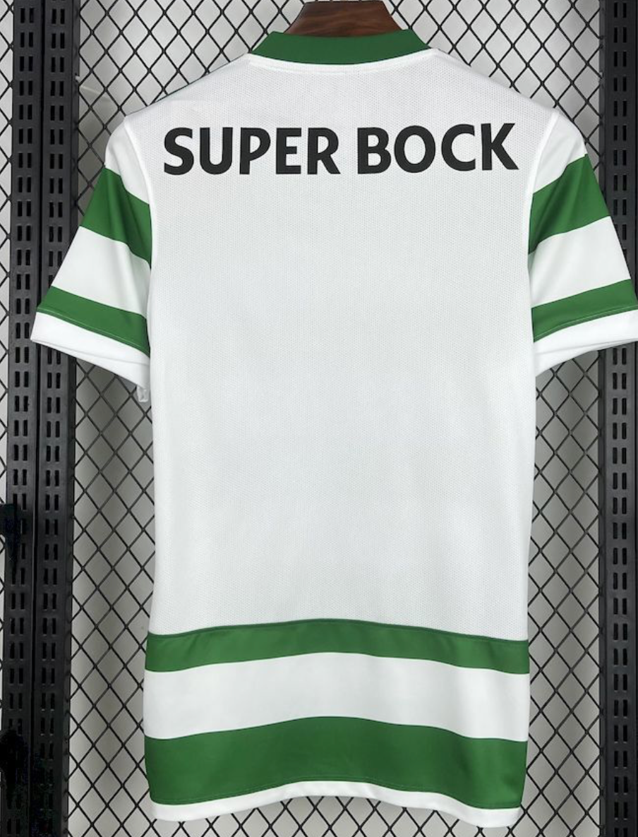 Sporting CP Home Jersey 2025-2026 | Green & White Hoops – KICKOFF Football Culture