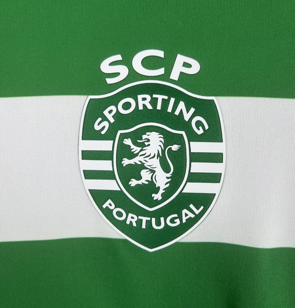 Sporting CP Home Jersey 2025-2026 | Green & White Hoops – KICKOFF Football Culture